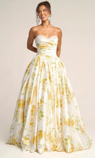 Portia and Scarlett PS26298 - Lace Trim Sweetheart Floral Ballgown