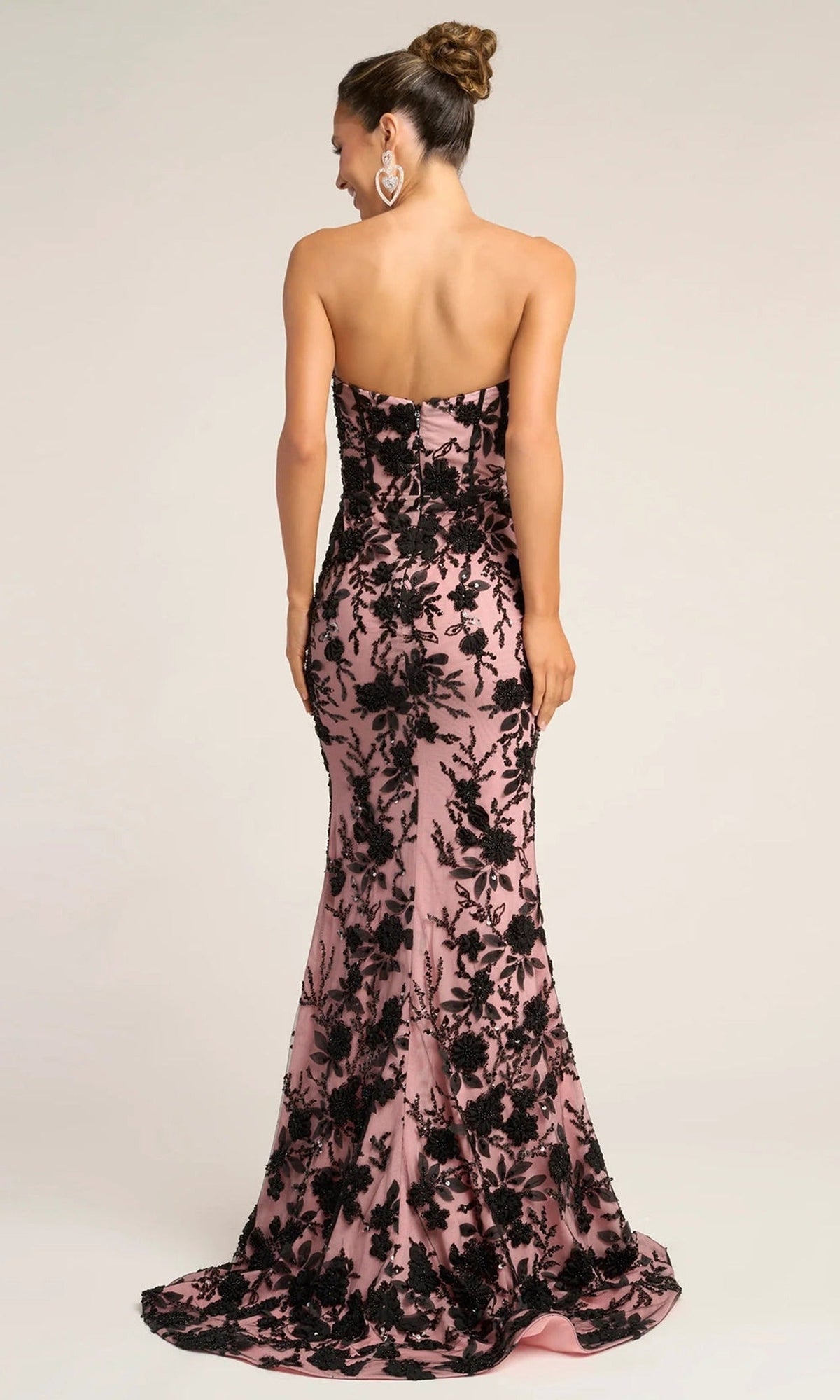 Portia and Scarlett PS26302E - Floral Detail Straight Across Prom Gown