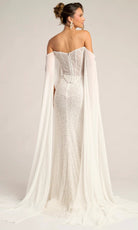 Portia and Scarlett PS26326E - Detachable Cape Two Piece Beaded Gown