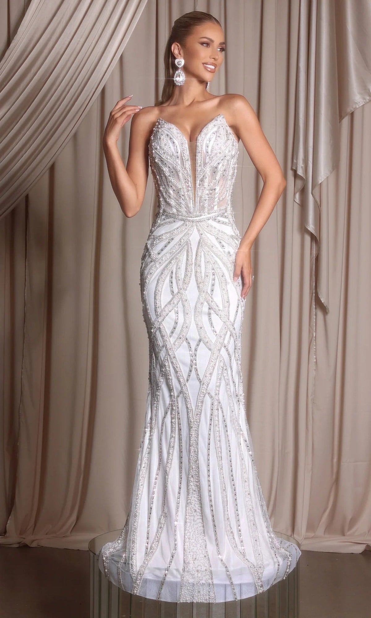 Portia and Scarlett PS26401C - Intricate Beaded Sweetheart Prom Dress
