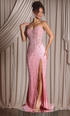 Portia and Scarlett PS26402C - Crystal Beaded Strapless Fitted Gown - Silhouette Dresses