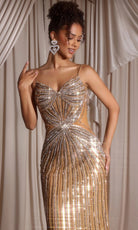 Portia and Scarlett PS26405C - Beaded Illusion Side Prom Dress