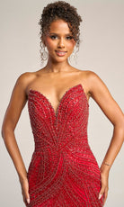 Portia and Scarlett PS26407C - Jeweled Ornate Plunge V-Neck Gown