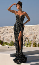 Portia and Scarlett PS26412C - Beaded Hourglass Prom Evening Dress - Silhouette Dresses
