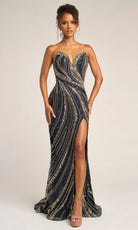 Portia and Scarlett PS26412C - Beaded Hourglass Prom Evening Dress - Silhouette Dresses