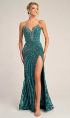 Portia and Scarlett PS26418C - Strapless Beaded Prom Dress With Slit
