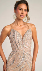 Portia and Scarlett PS26418C - Strapless Beaded Prom Dress With Slit