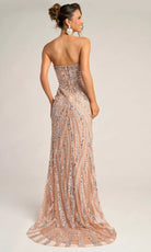 Portia and Scarlett PS26418C - Strapless Beaded Prom Dress With Slit