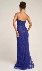 Portia and Scarlett PS26423C - Sheer Beaded Strapless Sheath Gown