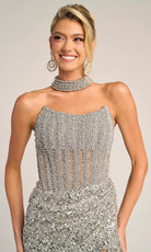 Portia and Scarlett PS26430C - Scoop Neck Strapless Embellished Dress