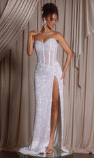 Portia and Scarlett PS26432C - Beaded Corset Sweetheart Prom Dress