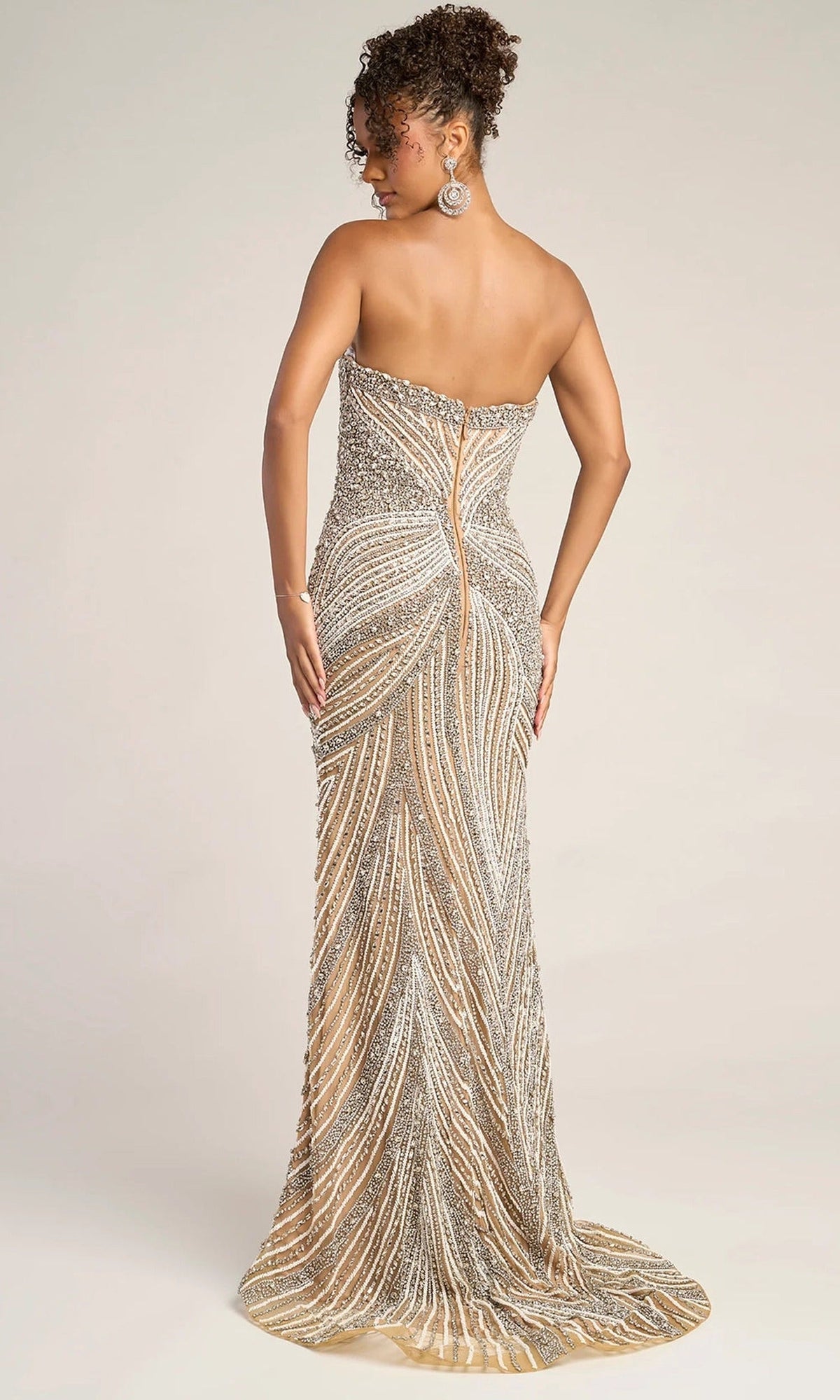 Portia and Scarlett PS26448C - Crystal Beaded Strapless Neckline Gown