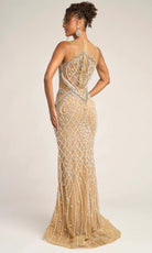 Portia and Scarlett PS26454C - Illusion Bodice Crystal Embellished Gown - Silhouette Dresses