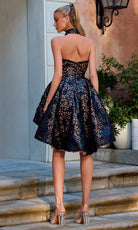 Portia and Scarlett PS26719 - Lace Overlay Halter High Low Dress