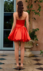 Portia and Scarlett PS26734 - Bow Neckline Bubble Short Dress - Silhouette Dresses