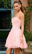 Portia and Scarlett PS26736 - Floral Detail A-Line Corset Dress