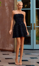 Portia and Scarlett PS26737 - Strapless A-Line Dress with 3D Florals