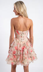 Portia and Scarlett PS26747 - Tiered Ruffle Semi-Sweetheart Mini Dress - Silhouette Dresses