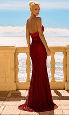 Portia and Scarlett PS26904E - Straight Across Shimmer Evening Gown