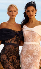 Portia and Scarlett PS26912E - Off Shoulder Sheath Lace Formal Gown