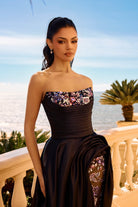 Portia and Scarlett PS26921E - Strapless Draped Overskirt Gown - Silhouette Dresses