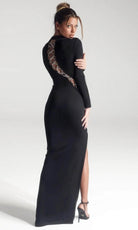 Portia and Scarlett PS326B - High Neck Sheath Evening Dress