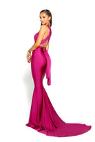 Portia and Scarlett PS6110 - Plunging Neck Sheath Formal Dress