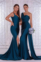 Portia and Scarlett - PS6339 Sleeveless V-Neck Simple Prom Mermaid Gown - Silhouette Dresses