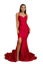 Portia and Scarlett - PS6339 Sleeveless V-Neck Simple Prom Mermaid Gown - Silhouette Dresses
