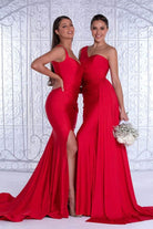 Portia and Scarlett - PS6339 Sleeveless V-Neck Simple Prom Mermaid Gown - Silhouette Dresses
