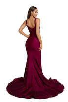 Portia and Scarlett - PS6339 Sleeveless V-Neck Simple Prom Mermaid Gown - Silhouette Dresses