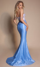 Portia and Scarlett XO014 - Draped Strap Embroidered Corset Dress