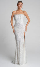 Portia and Scarlett XO054 Corset Fully Beaded Dress