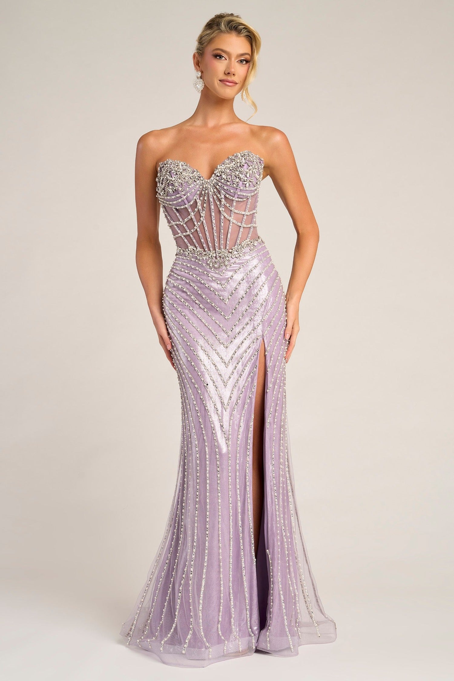 Portia and Scarlett XO057 Strapless Beaded Dress