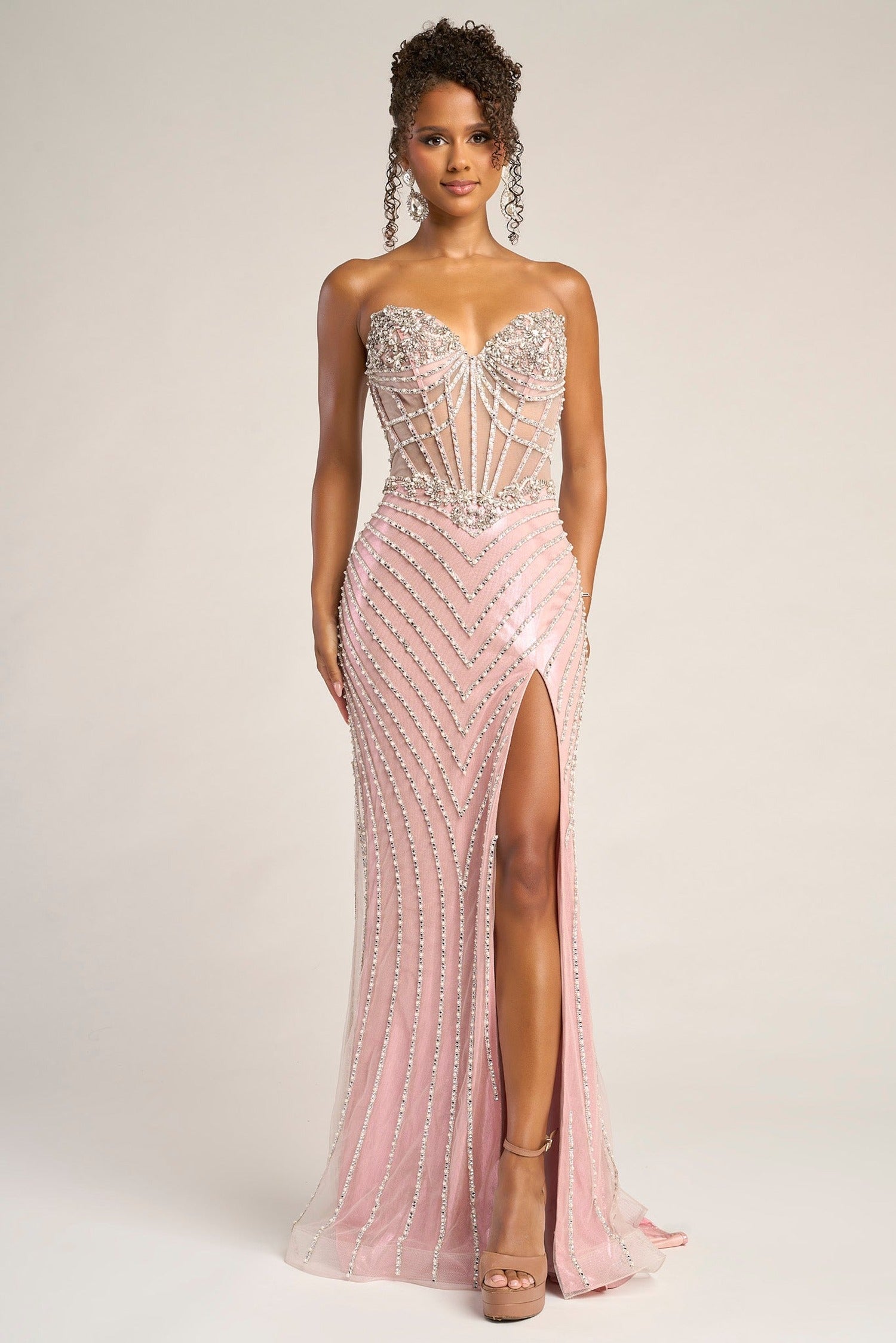Portia and Scarlett XO057 Strapless Beaded Dress