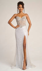 Portia and Scarlett XO057 Strapless Beaded Dress