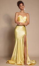 Portia and Scarlett XO066 - Pleated Bust Sweetheart Fitted Gown