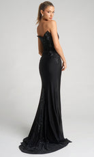 Portia and Scarlett XO067 - Beaded Strapless V-Neck Gown
