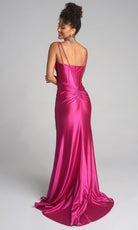 Portia and Scarlett XO105 - Vibrant Satin Corset Prom Dress