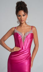 Portia and Scarlett XO105 - Vibrant Satin Corset Prom Dress