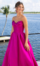 Portia and Scarlett XO110 - Vibrant Satin Sweetheart A-Line Gown