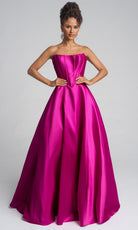 Portia and Scarlett XO124 - Strapless Corset Bodice A-Line Gown