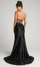 Portia and Scarlett XO168 - Lace Applique Ruched Sheath Dress