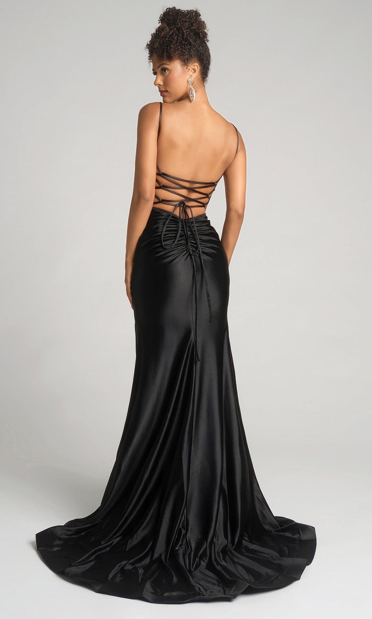 Portia and Scarlett XO168 - Lace Applique Ruched Sheath Dress