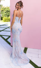 Portia and Scarlett XO172 - 3D Floral Applique Pastel Prom Gown