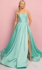 Portia and Scarlett XO178 - Strapless Beaded Bodice A Line Prom Gown