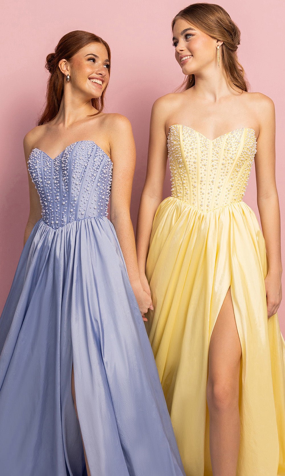 Portia and Scarlett XO178 - Strapless Beaded Bodice A Line Prom Gown - Silhouette Dresses