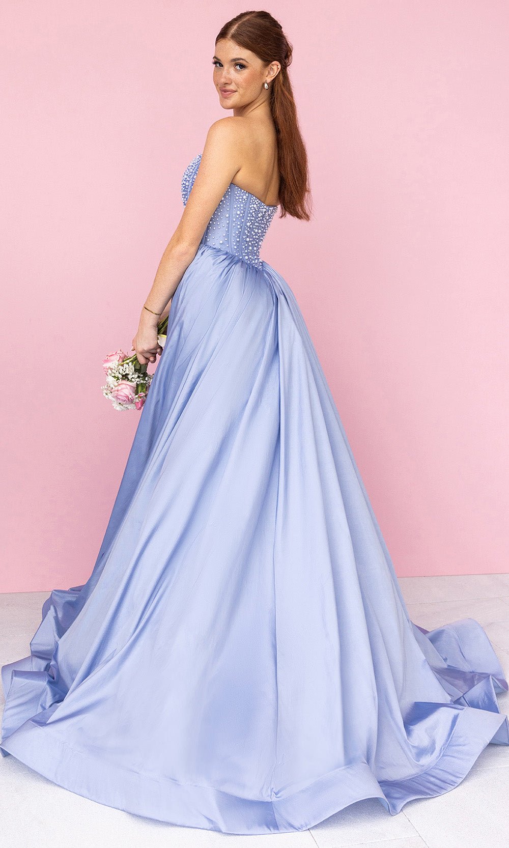 Portia and Scarlett XO178 - Strapless Beaded Bodice A Line Prom Gown - Silhouette Dresses