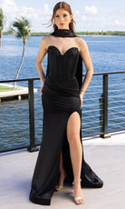 Portia and Scarlett XO179 - Glam Sweetheart Prom Dress with Slit - Silhouette Dresses