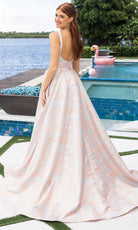 Portia and Scarlett XO185 - Square Neck Floral Prom Ballgown - Silhouette Dresses